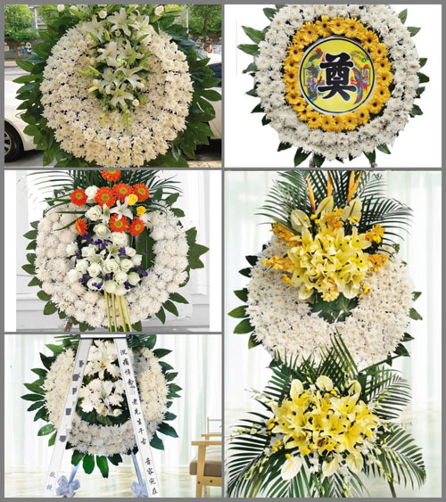 湖北孝感市安陆市南城街道万庙村花圈速递